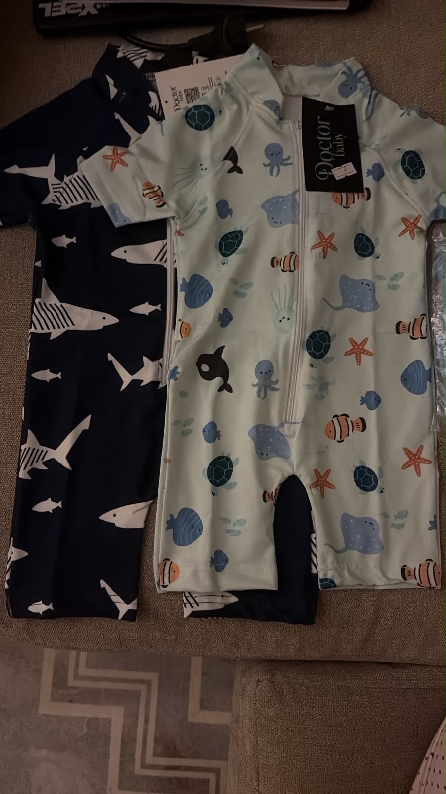 Dark blue sharks swimsuit - Image 2