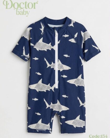 Dark blue sharks swimsuit